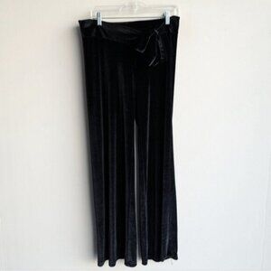Debbie Shuchat Black Velvet Tie Waist Pants